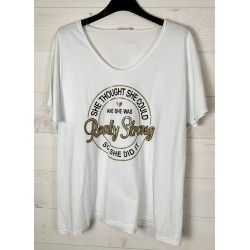 Tee shirt STRONG blanc